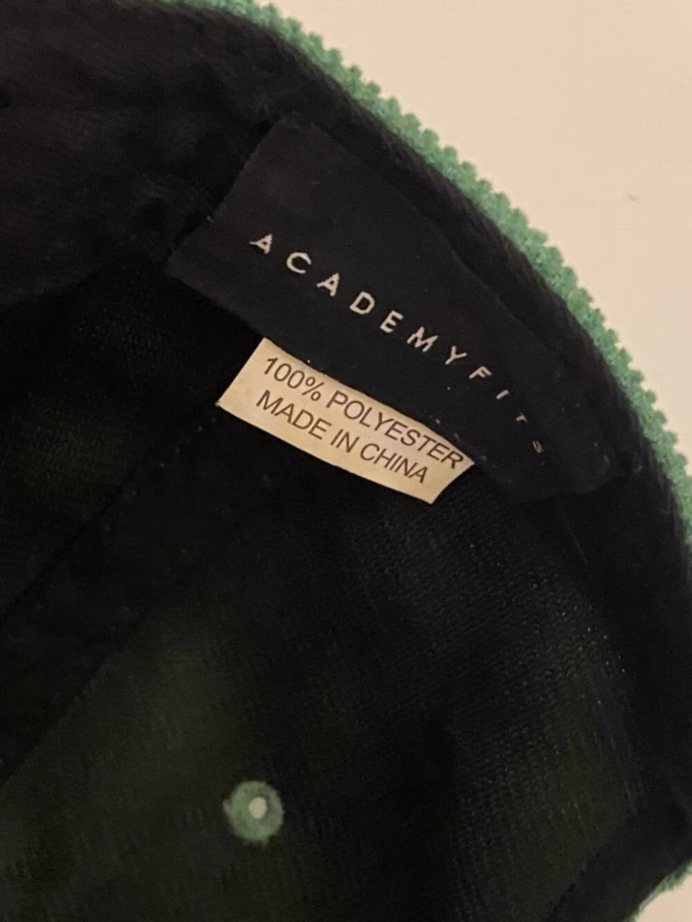 FINDLAY Portland Snapback Green Corduroy Hat with Yellow Cord + Flower Charm